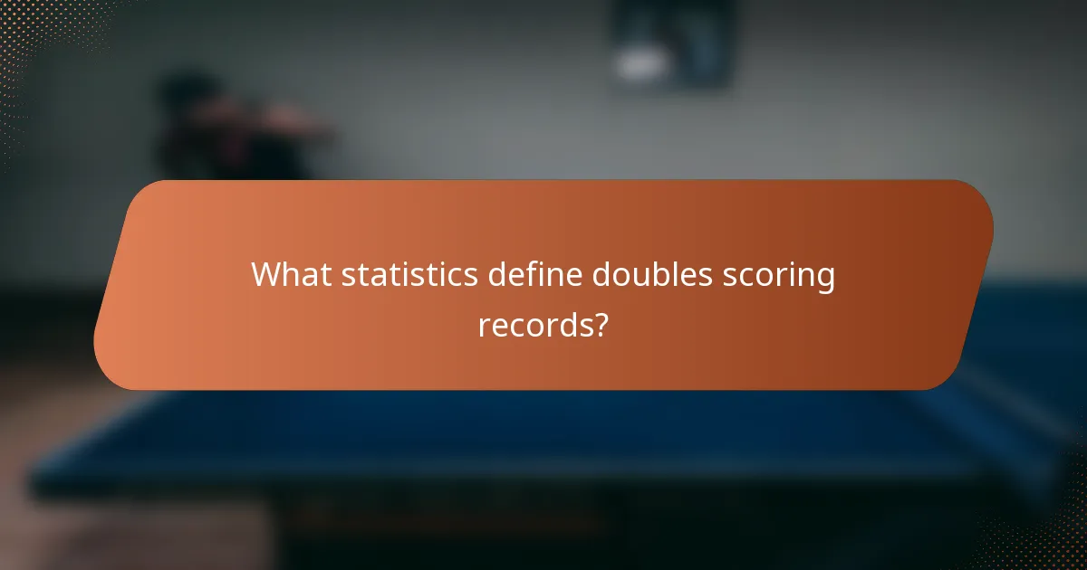 What statistics define doubles scoring records?